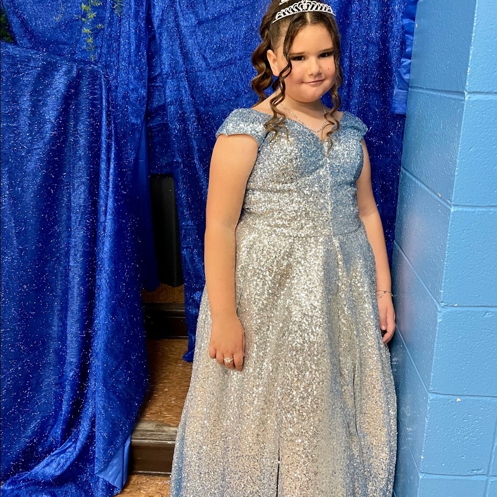 Panoply Blue/ Silver Ombré Ball Gown (READ DESCRIPTION)